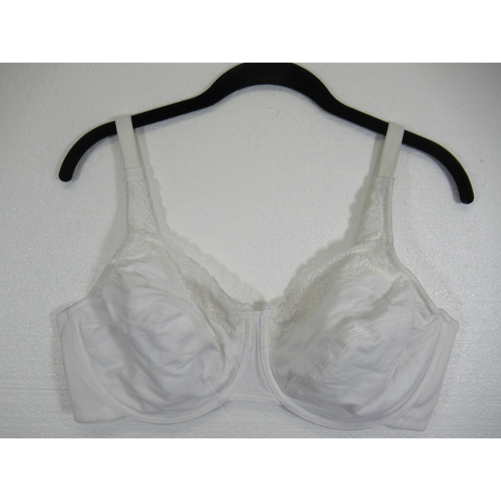 Vintage Fashion Bug Unlined Cotton Bra 42D White Underwire